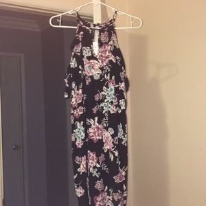 Black florar dress